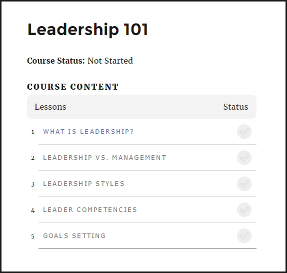 LearnDash sample lesson example